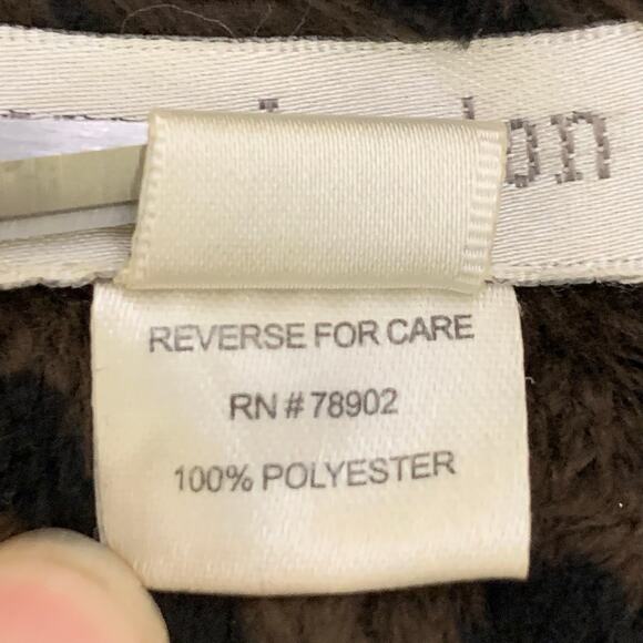 Erin London Womens Jacket Small Reversible Faux Leather & Faux Leopard Fur Trend - Picture 7 of 16